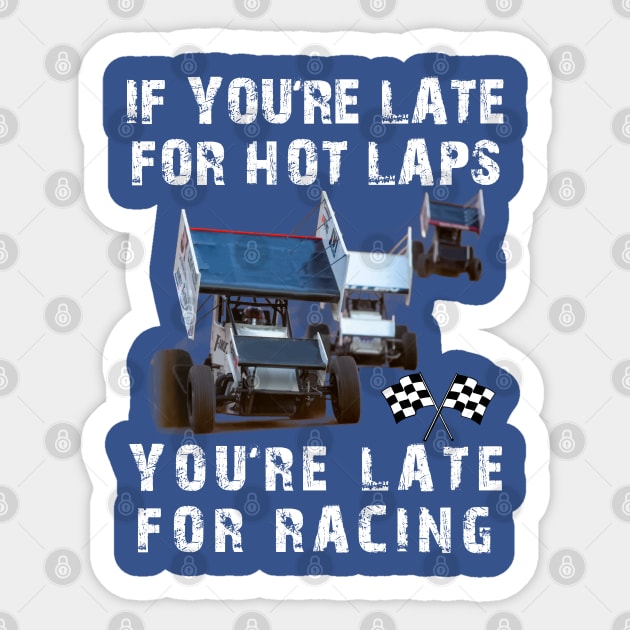 Hot Laps Sprint Car Sticker by StubS